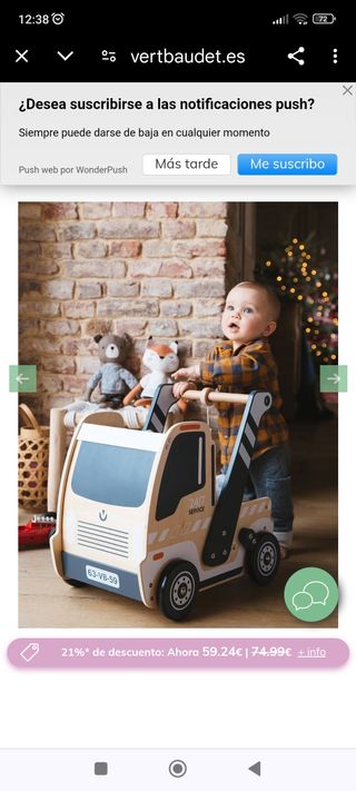 Correpasillos de madera