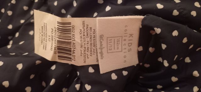 Chaleco acolchado reversible talla 11/12