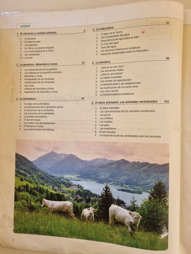 Libro de biología y geología, 1 ESO