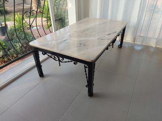 Mesa forja rectangular centro o terraza