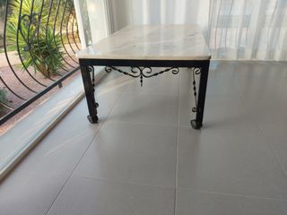 Mesa forja rectangular centro o terraza