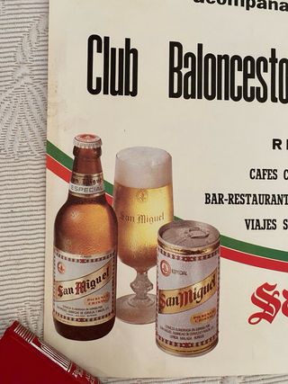 CARTEL BALONCESTO TIZONA BURGOS CERVEZA SAN MIGUEL