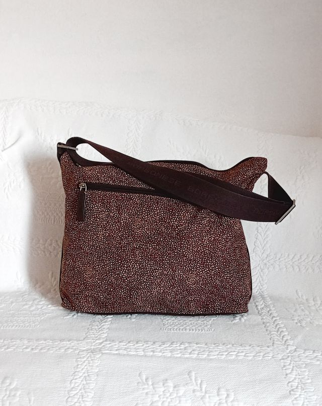 Borsa da spalla con tracolla marrone anni 2000