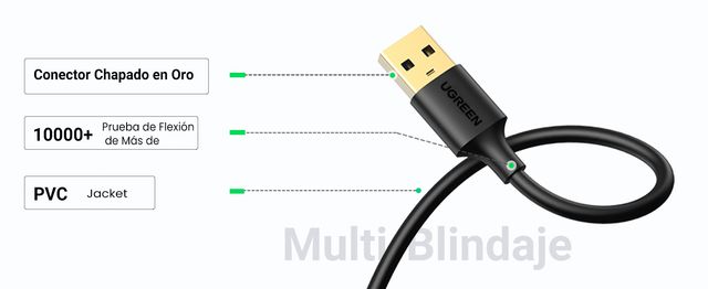 Cable USB 3.0 alta velocidad 2 metros