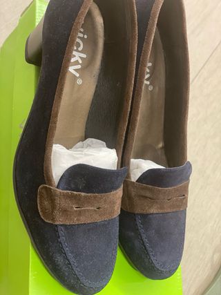 Zapatos tacon azul marino