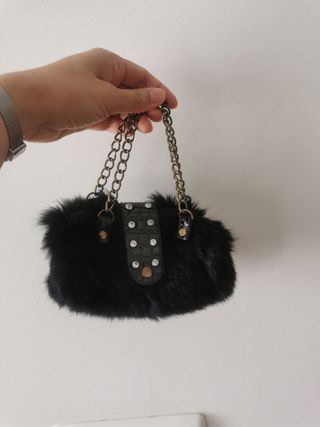 Bolso de fiesta de pelo de conejo