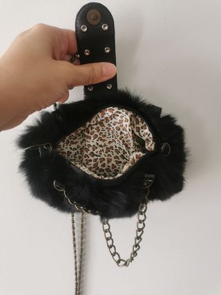 Bolso de fiesta de pelo de conejo