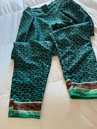 Pantalon sedilla azul/verde