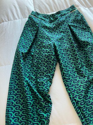 Pantalon sedilla azul/verde
