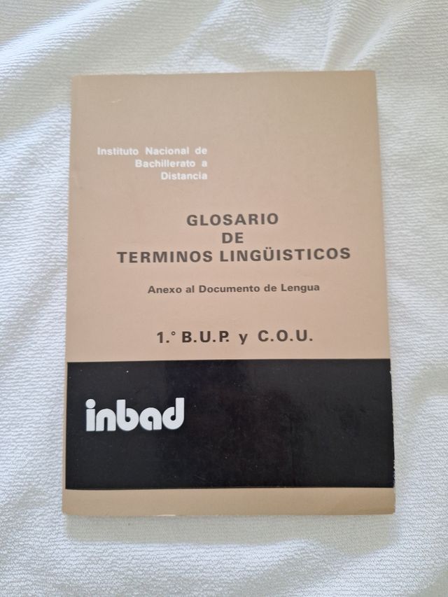 Glosario Inbad términos lingüísticos
