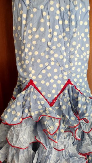 Traje de flamenca azul