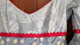 Traje de flamenca azul