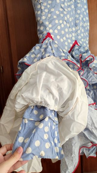 Traje de flamenca azul