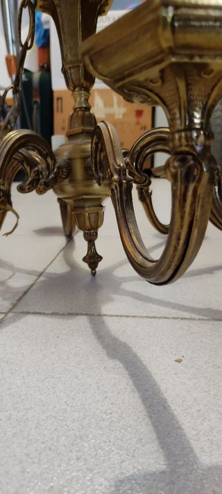 Lampara araña de bronce