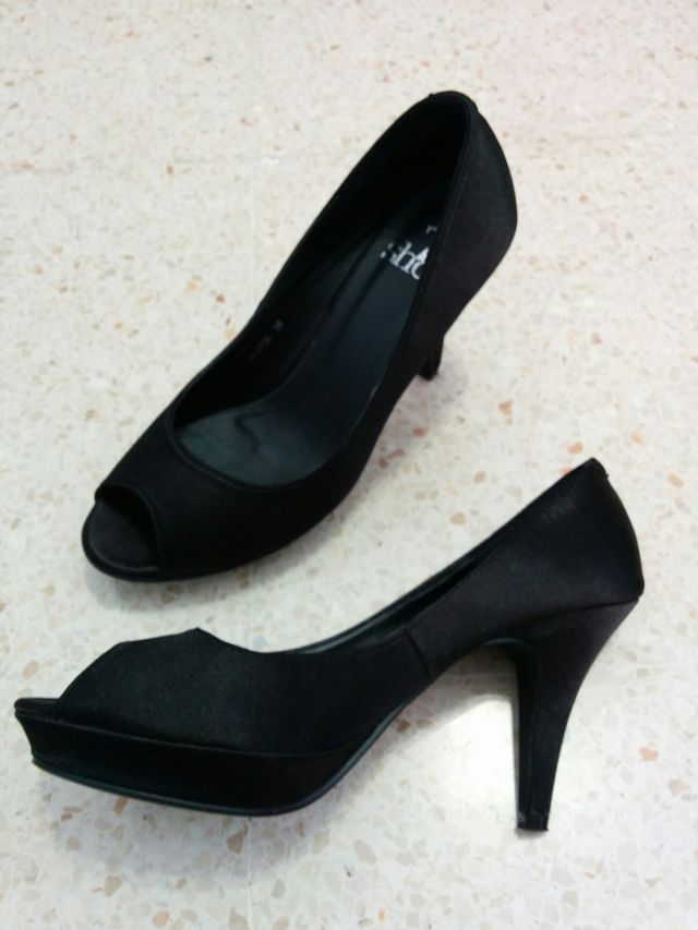 Zapato núm. 38 Z Shoe negro de tacón elegante muje