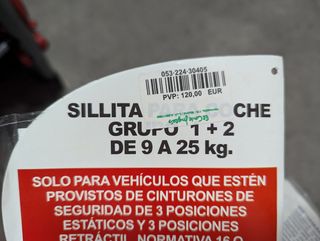 Silla coche grupo 1 y 2