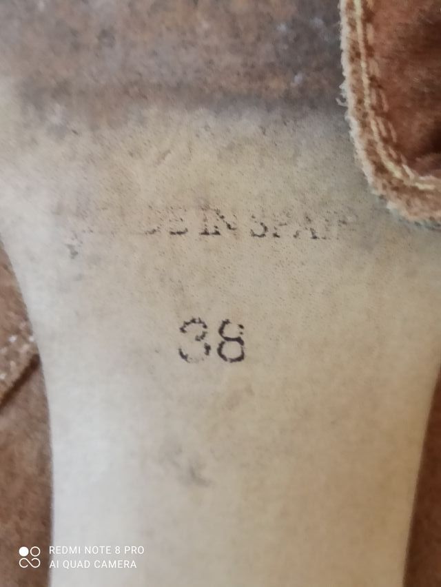 Zapatos botín de tacón de ante num. 38