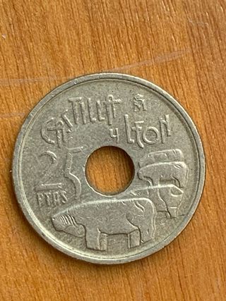 Moneda 25 pesetas Castilla y León 1995