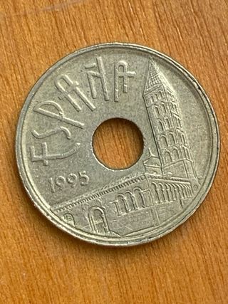Moneda 25 pesetas Castilla y León 1995