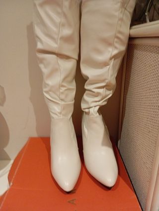 Botas blancas mujer