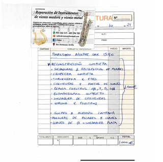 SAXO BARÍTONO ADOLPHE SAX FINALES S.XIX RESTAURADO