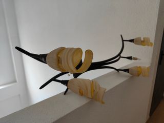 Pareja - base lámparas de techo (forja)