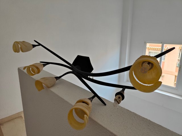 Pareja - base lámparas de techo (forja)