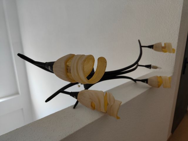 Pareja - base lámparas de techo (forja)