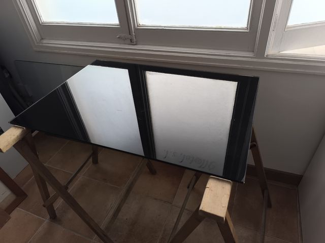 Cristal oscurecido tintado 80x54cm