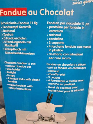 Vendo set fondue au chocolat