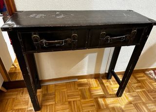 mesa de recibidor o entrada con dos cajones