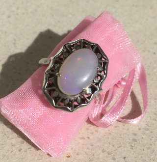 Anello argento con opale