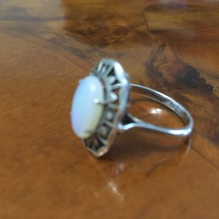 Anello argento con opale