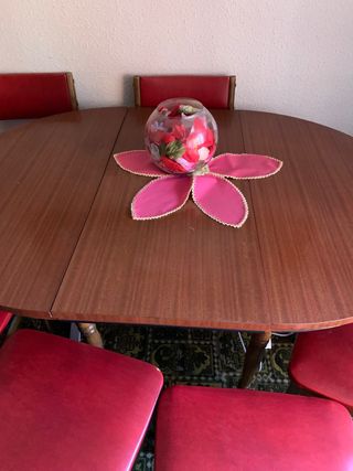 MESA COMEDOR + 6 SILLAS VINTAGE RETRO AÑOS 60