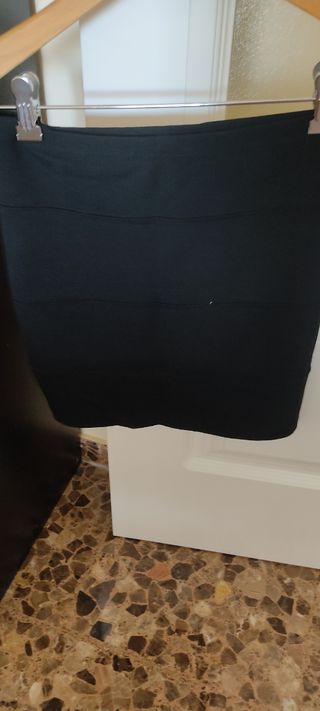 Minifalda algodón negro