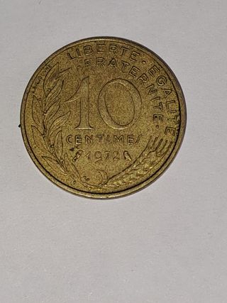 Moneda francesa 10 centimos 1972
