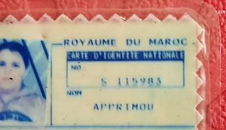 Mini DNI Marruecos RARO