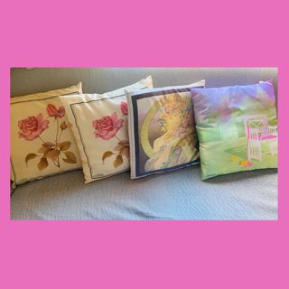 4 COJINES VINTAGE RETRO