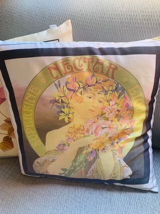 4 COJINES VINTAGE RETRO