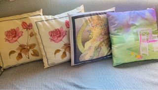 4 COJINES VINTAGE RETRO