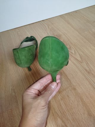 Zapatos ante en verde, de Zara , num 38