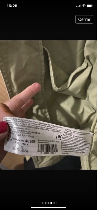 Chaqueta verde militar 