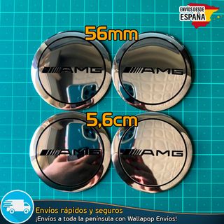 X4 Emblemas AMG Mercedes 56mm Pegatinas Tapacubos