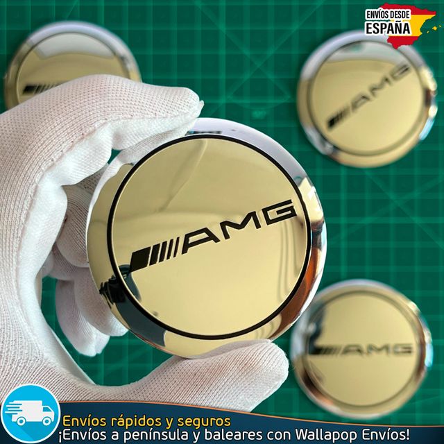 Emblemas AMG Mercedes 56mm Tapas Llantas (4 Uds)
