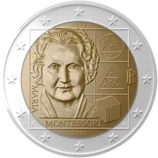 Moneda 2€ Italia 2020 "Montessori"----SC.