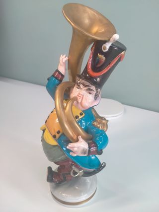 4 figuras de musicos porcelana Paesa