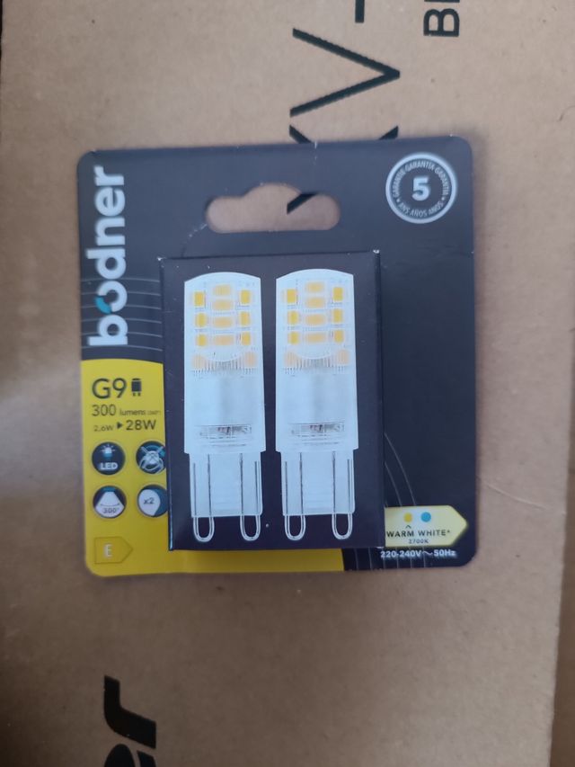 2 bombillas tipo G9 Led