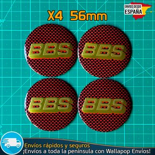 X4 Emblemas BBS 56mm Pegatinas Tapacubos Llantas