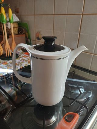 Caffettiera bianca ceramica bavaria 