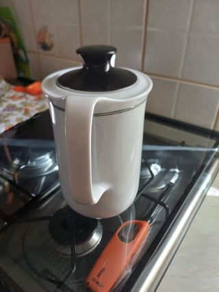 Caffettiera bianca ceramica bavaria 